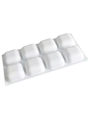 Ohbe Express Siliko World Profesyonel Kare Şekilli Silikon Sabun Muffin Pasta Çikolata Kek Kalıbı