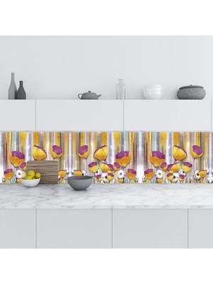 Ohbe Express Mutfak Tezgah Arası Folyo Kaplama Folyosu 3D Flower 60X300 cm