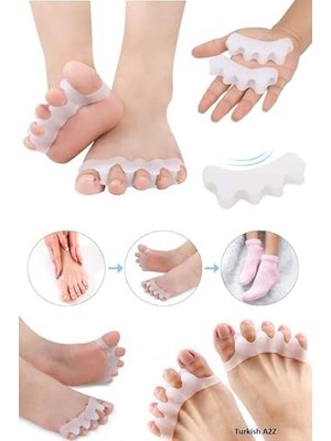 Ohbe Express Bunyon Ayak 5 Parmak Ayıran Makara Silikon Gece Ateli Parmak Ayırıcı Koruyucu Halluks Valgus