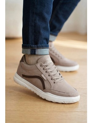 Ayakkabı Fuarı Elit ASYLD228 Erkek Klasik Sneaker Bej