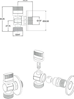 Ohbe Express Çamaşır Makinesi Musluğu