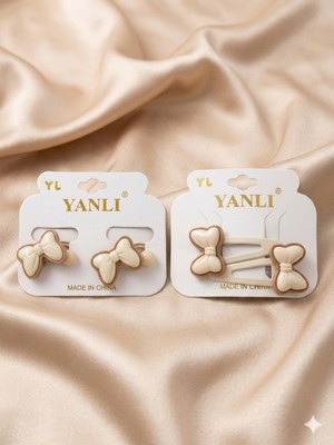 Happy Aksesuar Fiyonk Figürlü Toka Set Çıtçıtlı ve Lastik