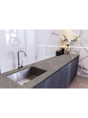 Ohbe Express Tezgah Üstü Kaplama Folyosu Mutfak Tezgahı Kaplama Slab Marble 70 cm x 1 Metre