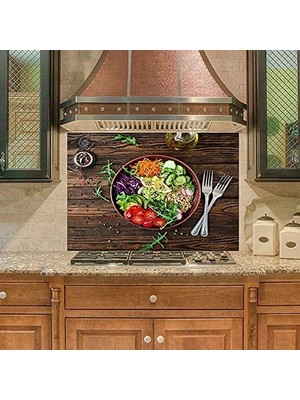 Ohbe Express Mutfak Duvar Tezgah Arası Ocak Arkası Kaplama Vejeteryan Salata