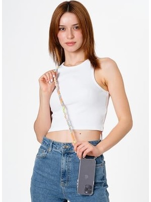 Ohbe Express Daisy Rengarenk 110 cm El Örgüsü Telefon ve Çanta Askısı
