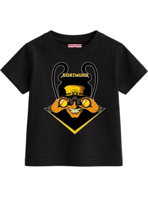 Rabona Fashion Dortmund Black Wall Çocuk T-Shirt