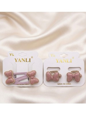 Happy Aksesuar Fiyonk Figürlü Toka Set Çıtçıtlı ve Lastik