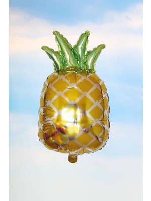 Ohbe Express Ananas Şekilli Renk Büyük Folyo Balon Doğum Günü Süsleri