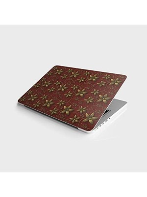 Ohbe Express Laptop Notebook Pc Kaplama Etiketi Altın Çiçekler