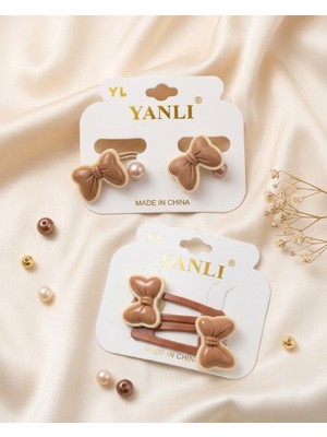 Happy Aksesuar Fiyonk Figürlü Toka Set Çıtçıtlı ve Lastik