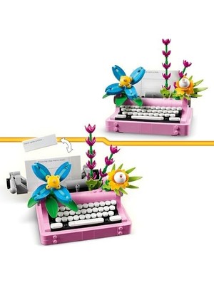 Ohbe Express Creator 3’ü 1 Arada Çiçekli Daktilo 31169-8 Yaş ve Üzeri Çocuklar Için Keytar Veya Saksıya Dönüşebilen Yaratıcı Oyuncak Yapım Seti, Doğum Günü Hediyesi (363 Parça)