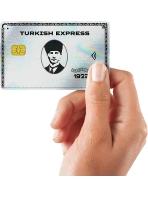Ohbe Express Turkısh Express Kart Kaplama Hologramlı Kart Etiketi (Yüksek Kaliteli Baskı)