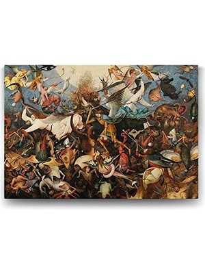 Ohbe Express Pieter Brueghel - The Fall Of The Rebel Angels Tablosu - 45X30CM