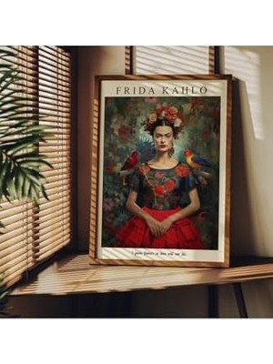 Ohbe Express Kahlo Çerçevesiz Poster, Modern Dekoratif Çerçevesiz Poster, Tablo, Fridakahlo, 30 x 40
