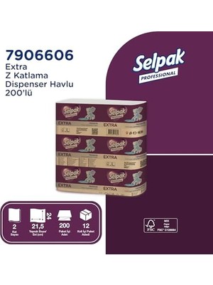Ohbe Express Selpak Professional Z Katlı Dispenser Havlu,12 x 200 Yaprak