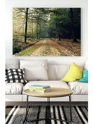 Ohbe Express (PSTER15761) Ağaçlı Yol Doğa Manzara Kanvas Tablo 50 x 70