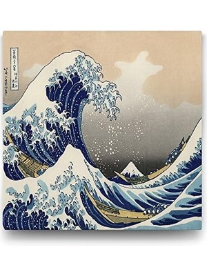 Ohbe Express Ando Hiroshige - Wave Of Kanagawa Tablosu - 40X40CM