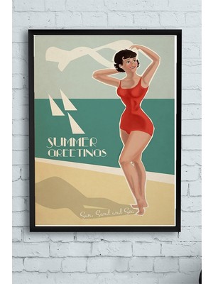 Ohbe Express (PSTER13443) Summer Çerçeveli Tablo (50X70CM)