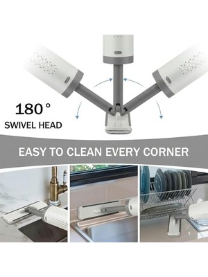 Ohbe Express Mikrofiber Bezli El Mopu, Kendinden Sıkmalı Temizlik Aparatı, 180° Döner Başlık, Kolay Sıkma Mekanizması, Yıkanabilir Bezli, Yer Cam Mutfak Banyo Için Pratik Temizlik Mopu