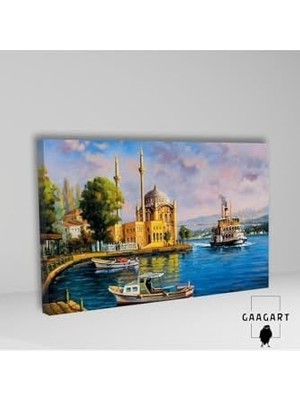 Ohbe Express Tekli Yatay Kanvas Duvar Tablosu Istanbul Manzara Resmi, 90 x 60