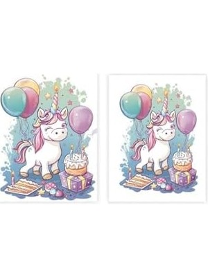 Ohbe Express Unicornun Tatlı Dünyası, A4 Poster (GGK-PG031)