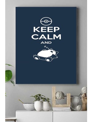 Ohbe Express (PSTER16561) Keep Calm And Sleep Eğlenceli Mizahi Kanvas Tablo 50 x 70
