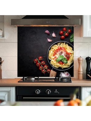 Ohbe Express Mutfak Ocağı Arkası Domates Soslu Makarna Duvar Yapışkanlı Folyo - 60X54 cm