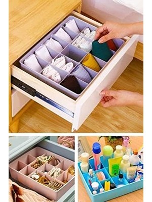 Ohbe Express Kapaksız Dolap Içi 15 Bölmeli Çekmece Düzenleyici Plastik Hobi Kutusu Takı Makyaj Saklama Kabı Organizer (Beyaz)