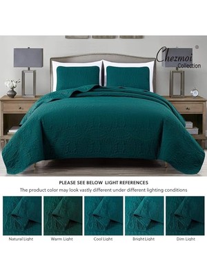 Ohbe Express Austin 3 Parça Büyük Boy Yatak Örtüsü Örtüsü Örtüsü Seti (, Cam Göbeği), Mikrofiber