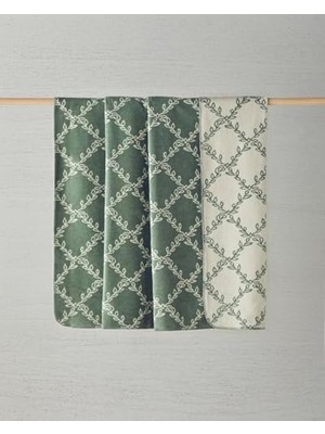 Ohbe Express Ivy Trellis Pamuklu Size Battaniye 220X240 cm Yeşil