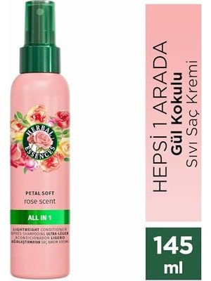 Ohbe Express Herbal Essences Kadifemsi Yumuşaklık Gül Kokulu Hepsi Bir Arada Ağırlaştırmayan Sıvı Saç Kremi 145ML
