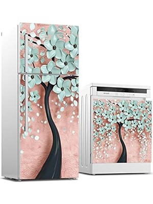 Ohbe Express Buzdolabı ve Bulaşık Makinası Beyaz Eşya Kaplama 3D Ağaç