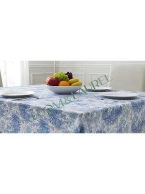 Ohbe Express Dokuma Dikdörtgen Masa Örtüsü 160 x 240 cm | Mavi Ağırlıklı