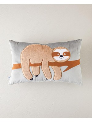 Ohbe Express Faultier Bebe Dekoratif Kırlent 35X55 cm Açık Gri