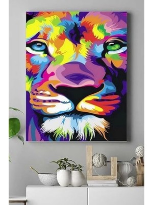 Ohbe Express (PSTER14985) Aslan Motivasyon Kanvas Tablo 21 x 30