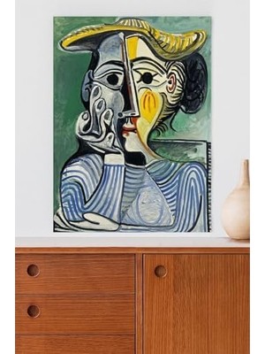 Ohbe Express (PSTER20304) Woman With Yellow Hat - Pablo Picasso Sanatsal Poster 80 x 115