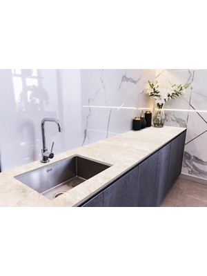 Ohbe Express Tezgah Üstü Kaplama Folyosu Mutfak Tezgahı Kaplama Marble Natural 70 cm x 3 Metre