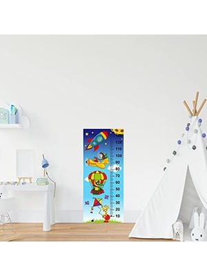 Ohbe Express Çocuk Odası Bebek Odası Boy Ölçer Boy Cetveli Gökyüzü