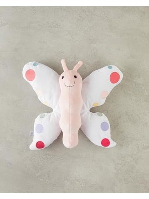 Ohbe Express Butterfly Bebe Dekoratif Kırlent 40 cm Beyaz