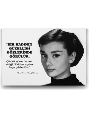 Ohbe Express Audrey Hepburn Sözleri Tablosu - 60X40CM
