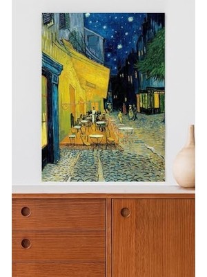 Ohbe Express (PSTER20081) Kafe Terasta Gece - Sanatsal Poster 50 x 70