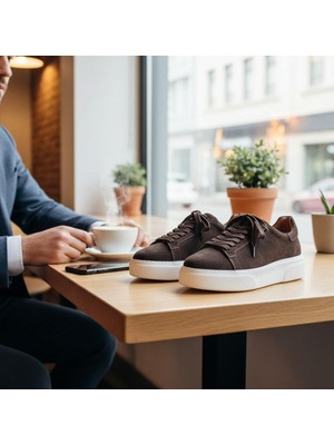 Bags Shoes Bagsshoes 2501 Footcap Erkek Hakiki Deri Yüksek Taban Premium Sneaker Ayakkabı