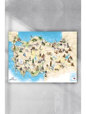 Ohbe Express (PSTER9128) Türkiye Haritası Eğitim Posteri 3 60X90 cm
