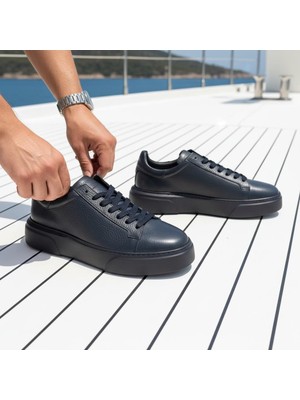 Bags Shoes Bagsshoes 2501 Footcap Erkek Hakiki Deri Yüksek Taban Premium Sneaker Ayakkabı