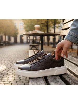 Bags Shoes Bagsshoes 2501 Footcap Erkek Hakiki Deri Yüksek Taban Premium Sneaker Ayakkabı