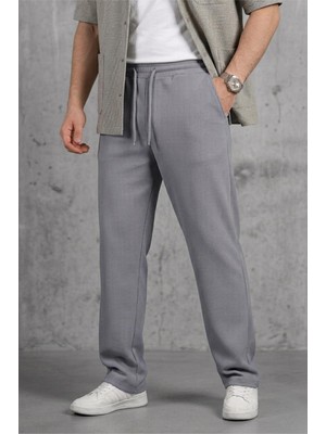 Oksit Hel 9030 Beli Lastikli ve Bağcıklı Likralı Esnek Örme Jogger Pantolon