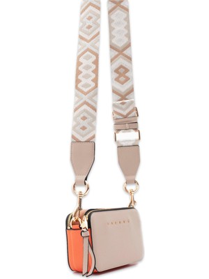 Sisley SLY_326 12X18X8 Çapraz Krem Kadın Çanta