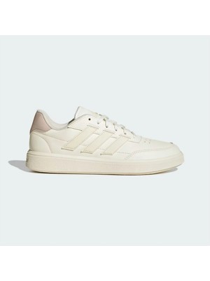 adidas Courtblock Erkek Düz Tabanlı Ayakkabı Deri Malzeme ile Şık Tasarım