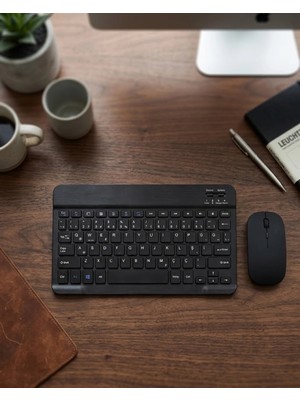 Genel Tedarik Wireless Klavye Mouse Seti Bluetooth Bağlantılı Ince Tasarım Sessiz Kullanım