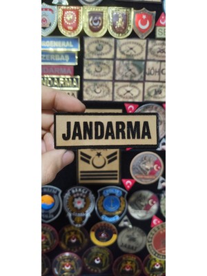 Çukurova Ütü Bizon Derisi, Anafarka Şapka Için ''jandarma''' Yazısı 7 cm x 2 cm Cırtlı, Komando Jöh